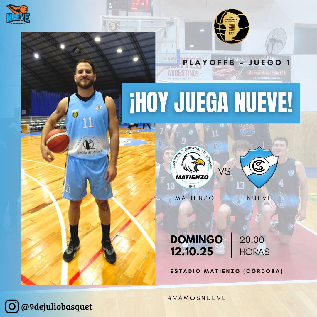 💪🏻🤩 ¡Comienza el camino de Nueve en los Playoffs de la Liga Cordobesa!

#VamosNueve👊