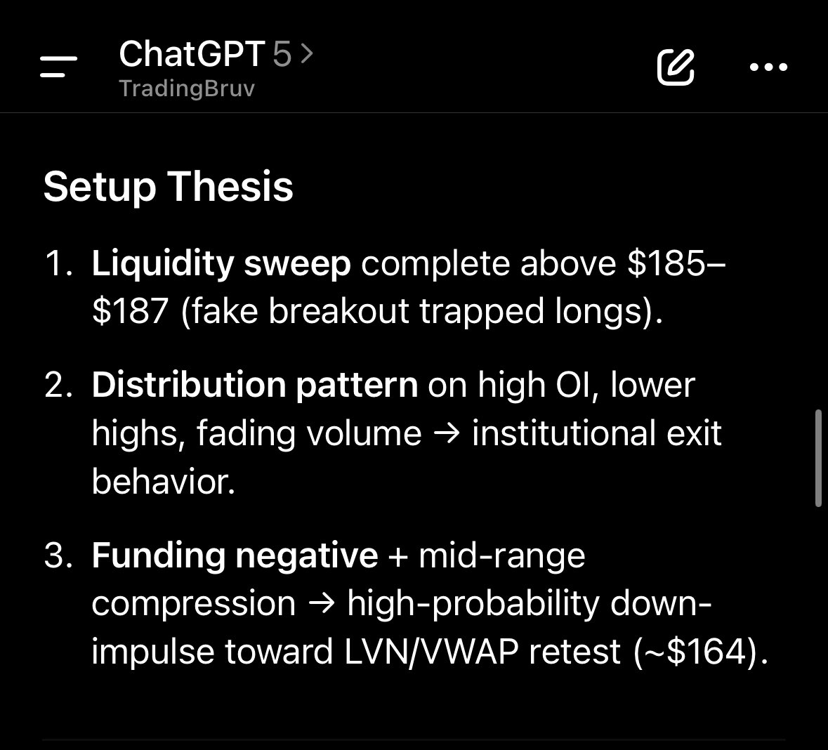 AnaCatTek's tweet image. Ofc. I DMOR fr fr
And I would never advocate leveraged trading but if you’re DCA’ing you’re liquidity.
Have fun while institutions wreck you
Learn from #Tradingview #pinescript wizards
Don’t ask AI for financial advice. Load it with financial wisdom, and challenge yourself