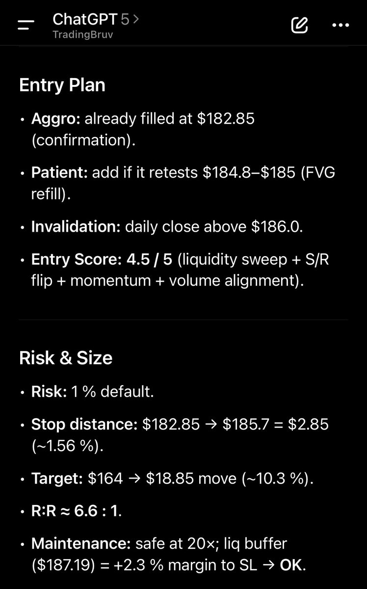 AnaCatTek's tweet image. Ofc. I DMOR fr fr
And I would never advocate leveraged trading but if you’re DCA’ing you’re liquidity.
Have fun while institutions wreck you
Learn from #Tradingview #pinescript wizards
Don’t ask AI for financial advice. Load it with financial wisdom, and challenge yourself