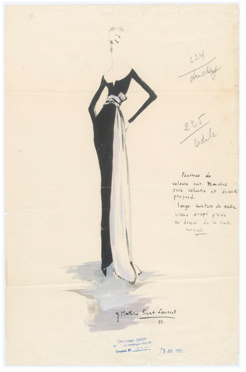 saintdutchess's tweet image. One of the most important pictures in fashion history. This was one of the first dresses YSL created when he was 19 as an assistant at Dior. The picture achieved a world auction record at Christie&apos;s New York, selling for $1,815,000.