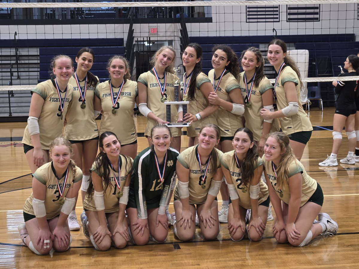 NDPvball's tweet image. Irish take the Mt. Morris tourament  without dropping a set. Congrats girls!
