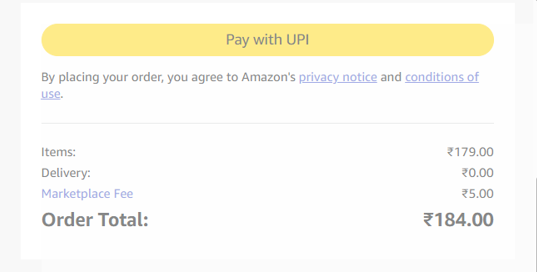 himoonshu's tweet photo. Dear @CCI_India,

Why is @amazonIN charging customers an extra "Marketplace Fee" when sellers already pay commission? This unfair, hidden fee stifles competition. An investigation is required.

@jagograhakjago #AmazonIndia #UnfairFee #ConsumerRights https://t.co/qksdHUKjXN