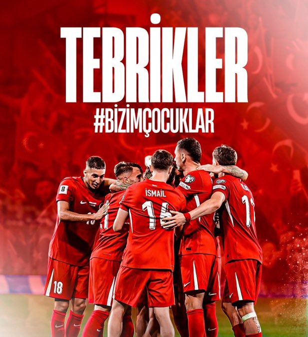 2026 FIFA Dünya Kupası Elemeleri’nde Bulgaristan'ı 6-1 yenerek tarihi bir zafer kazanan A Millî Futbol Takımımızı tebrik ediyorum. Emin adımlarla Dünya Kupasına yürüyoruz. 🇹🇷🇹🇷
#BizimÇocuklar
