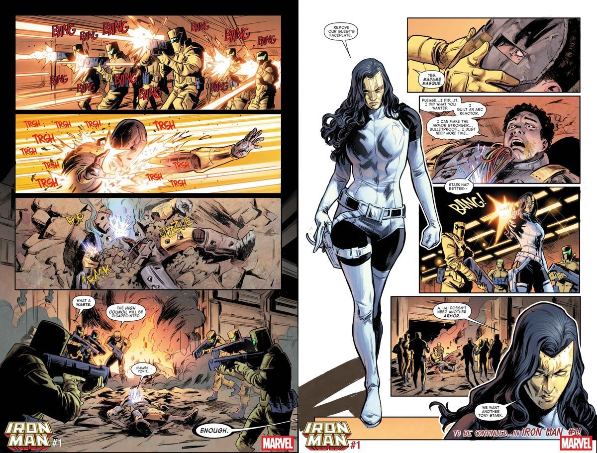 Williamson_Josh's tweet image. The great @CarmenCarnero is doing kickass work on Iron Man. Been a massive fan of hers for years and very excited to be working with her on this series. The pages with Nolan look stunning.
We're creating an adventure that is about Tony Stark and his role in the Marvel Universe.