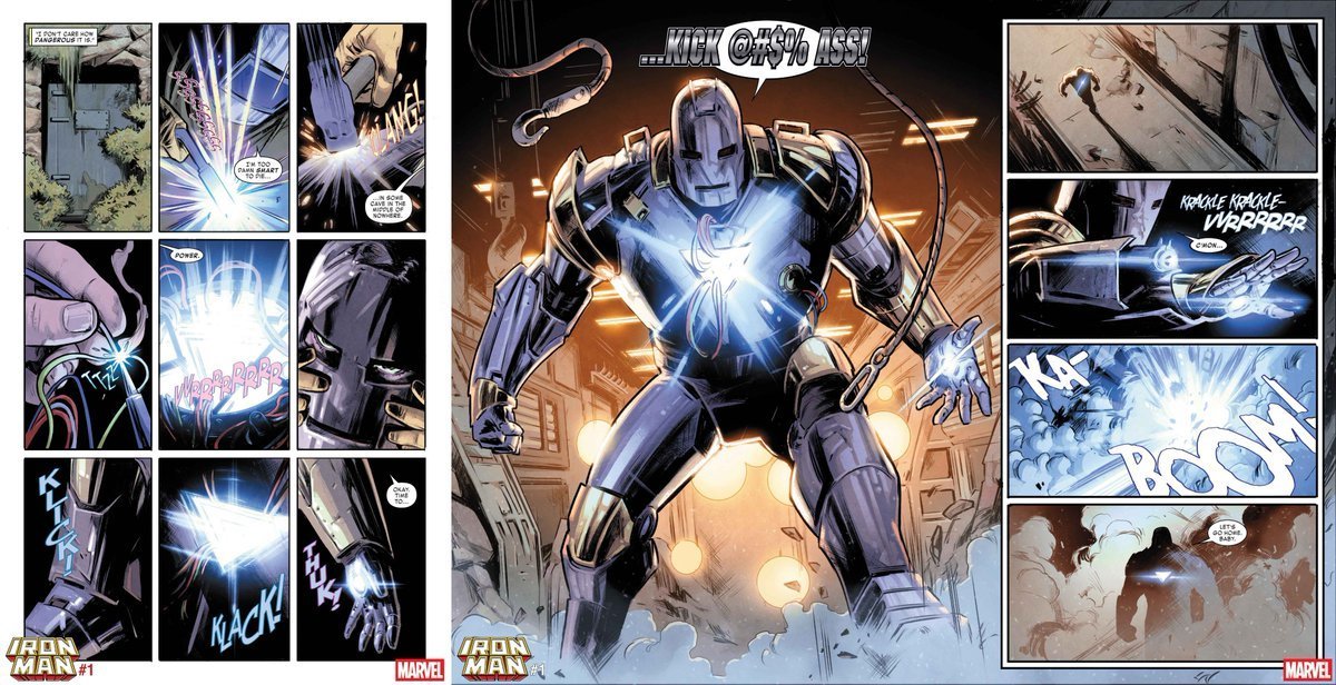Williamson_Josh's tweet image. The great @CarmenCarnero is doing kickass work on Iron Man. Been a massive fan of hers for years and very excited to be working with her on this series. The pages with Nolan look stunning.
We're creating an adventure that is about Tony Stark and his role in the Marvel Universe.
