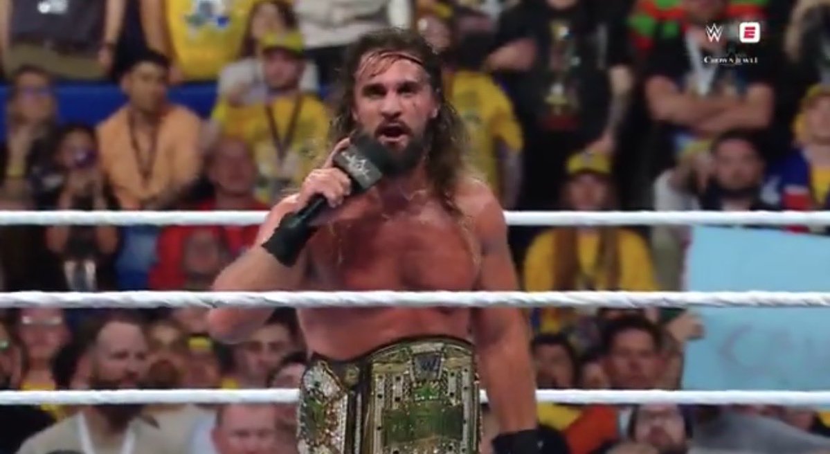 theanglejoey's tweet image. Seth Rollins calling himself the “Greatest of all time” at the conclusion of #WWECrownJewel was seeds being planted.

John Cena vs. Seth Rollins🙏🏻