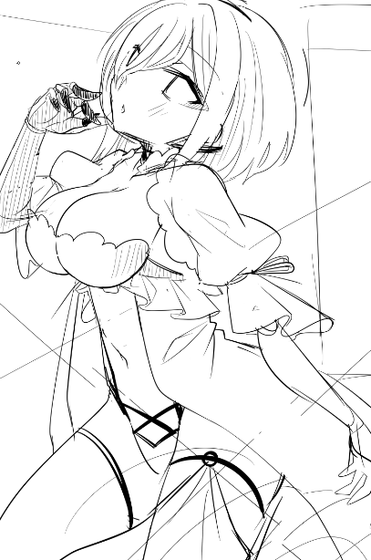 ひっそり描き始めたうちの子ちゃん漫画の表紙的な何かラフ
完成予定は未定 