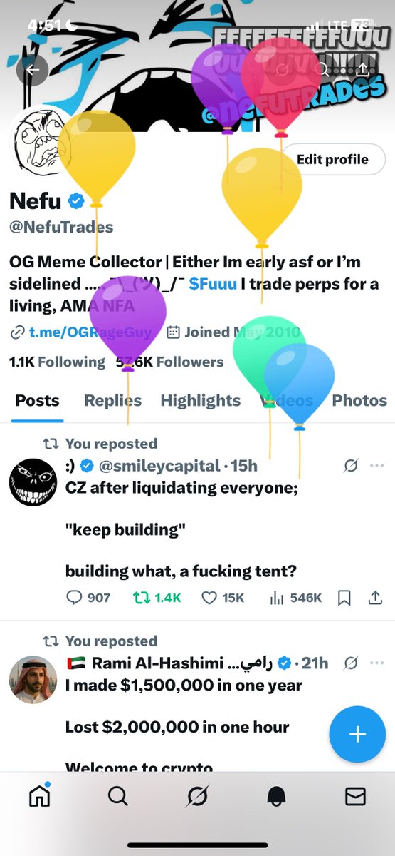 ExpatBuilder's tweet photo. I got liquidated for everything for my birthday … 

Happy birthday to me

I mean the worst part is that I feel this was deliberate and intentional 

Lives were ruined, I have to pick up the pieces and start over feels like getting drained. 

How do you come back from this? Stop loss can’t help you when the needle down is fast enough. The mother of all scam wicks. Scam Candle!