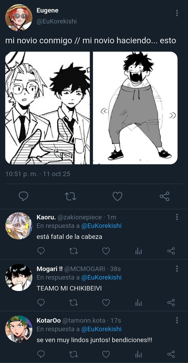 eitagiriceo's tweet photo. — #ghostkey one tweet au
me gusta hacer que tamon hable como señora, vivan los novios https://t.co/gpHobLRkqr