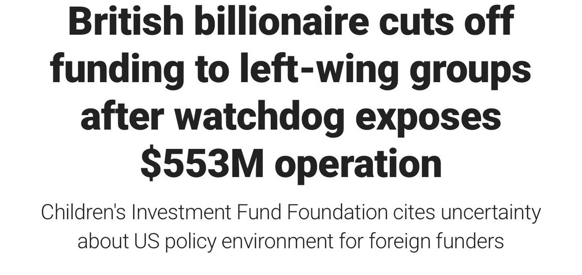 SteveGuest's tweet image. MUST READ: British billionaire cuts off funding to left-wing groups after watchdog exposes $553M operation #FoxBusiness