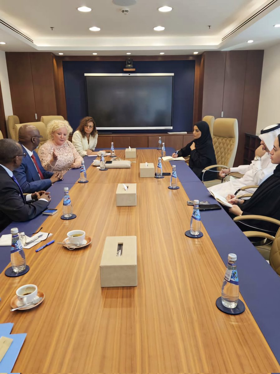 Thank you to H.E. Fahad Al-Sulaiti, Director General of <a href="/qatar_fund/">Qatar Fund For Development صندوق قطر للتنمية</a>, for his warm welcome to H.E. Minister <a href="/moustapha_men/">Moustapha M. Mahamoud</a> and <a href="/UNICEFDjibouti/">UNICEF Djibouti</a>
Our fruitful exchange will further strengthen our cooperation in promoting the wellbeing of Djiboutian children
<a href="/QatarEmb_Dj/">Qatar Embassy in Djibouti</a>
<a href="/UNICEFGulf/">UNICEF Gulf يونيسف الخليج</a>