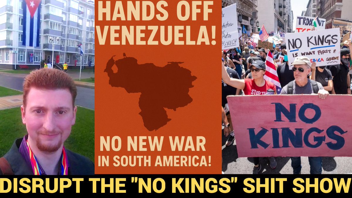 HANDS OFF VENEZUELA! Disrupt the 'No Kings' Shit Show

Tune in at 9pm Eastern

Rumble: rumble.com/v706jk0-hands-…

Youtube: youtube.com/watch?v=tq-OHf…
