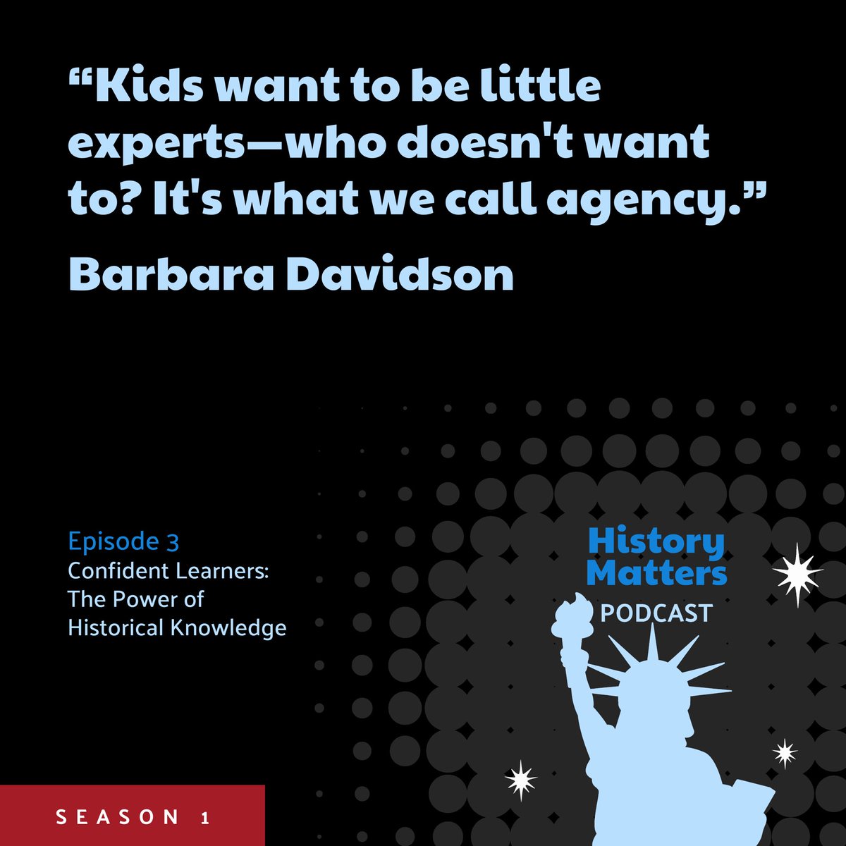 HistoryMatrs's tweet image. “Kids want to be little experts—who doesn’t want to? It’s what we call agency.”
—@bdavidsonKMC
🎧 Confident Learners: The Power of Historical Knowledge
Listen to Episode 3 of the History Matters Podcast:
🔗 podcasts.apple.com/us/podcast/the…
#HistoryMatters #KnowledgeMatters