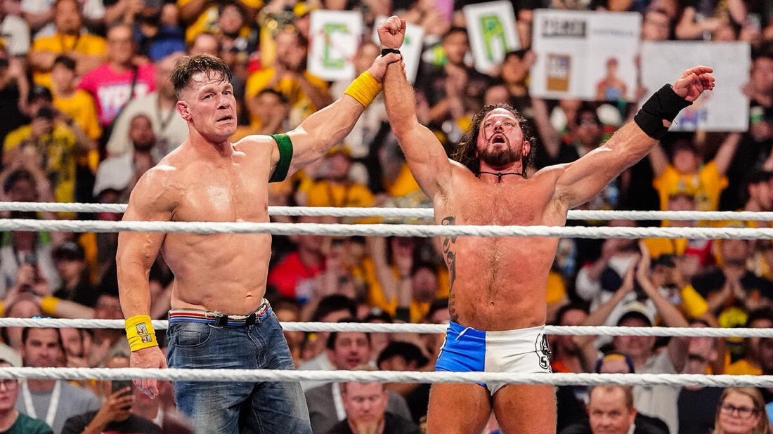 WrestlePurists's tweet image. Where does John Cena vs. AJ Styles at WWE Crown Jewel rank for you in their series of matches together?