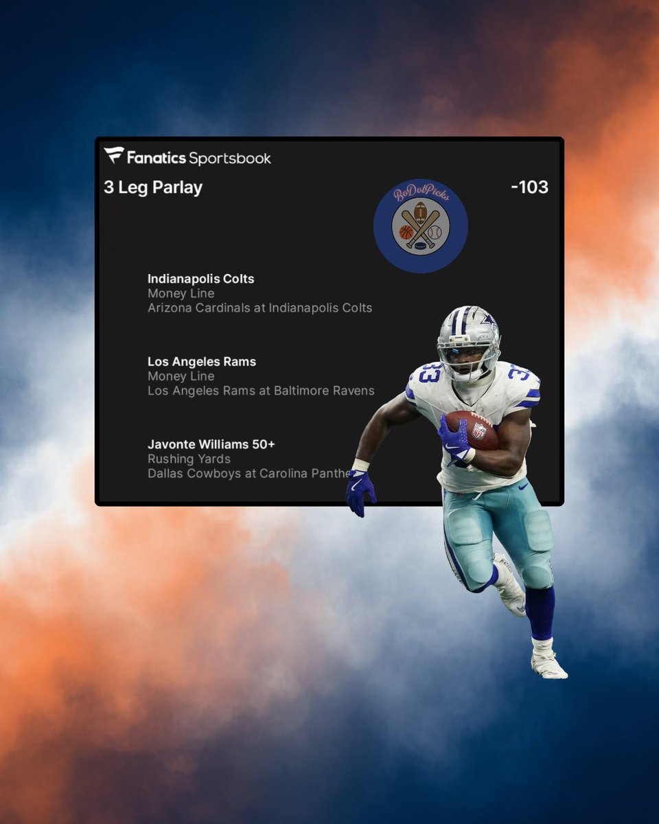 BoDotPicks's tweet image. We started off #week6 with an L on #TNF after a great #week5 but let&apos;s get back on track this #NFL Sunday!

🏈Mason Taylor/Achane/Ferguson +111 
🏈 Any time TD #parlay +411
🏈#Colts #Rams Javonte parlay -103
🏈Jacobs/Jones/White +101
🏈#Packers #SGP -105