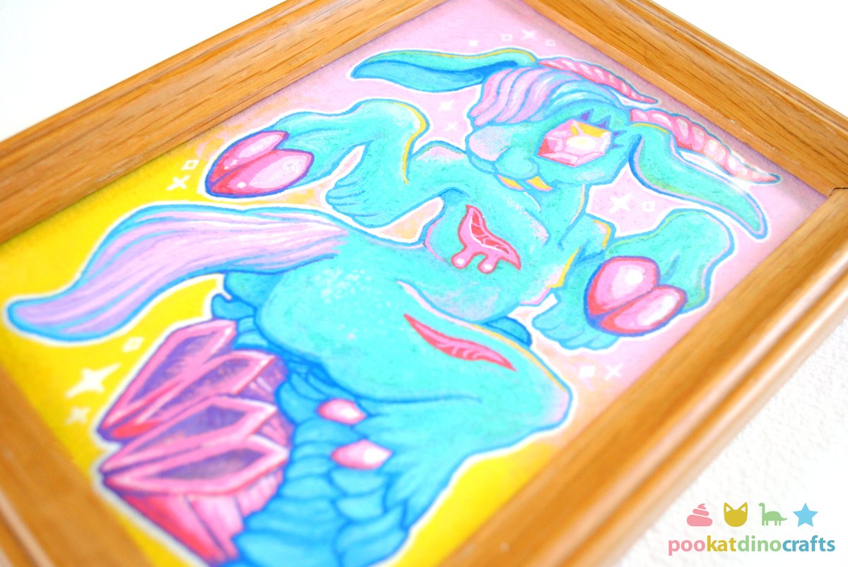 Redrew my goat pencil sketch from over 5 years ago on  watercolor paper and now finally did this piece justice. 💖