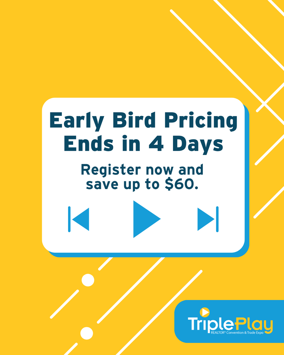 🚨 Early Bird Ends Oct. 15! 🎟️
Save $60 when you register for the 2025 Triple Play Realtor® Convention &amp; Trade Show, where education meets energy, networking, and fun.

📅 Dec. 8 to 11 
📍  Atlantic City
⌨️  triplep.ly/3Xvs1RS

#TP25 #RealEstate #RealtorLife