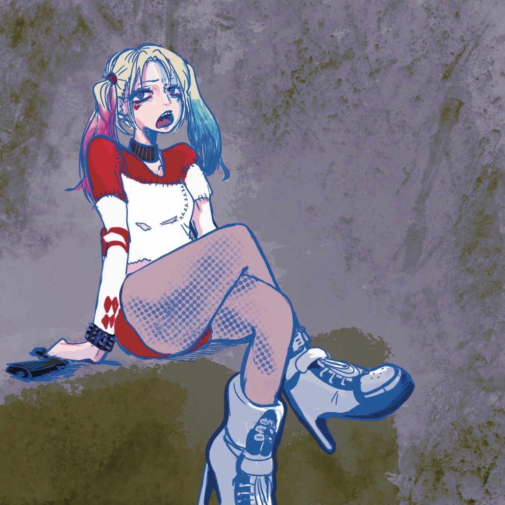 Sizuku_Pota42's tweet image. #illustration #Procreate 
ハーレクイン描いた
