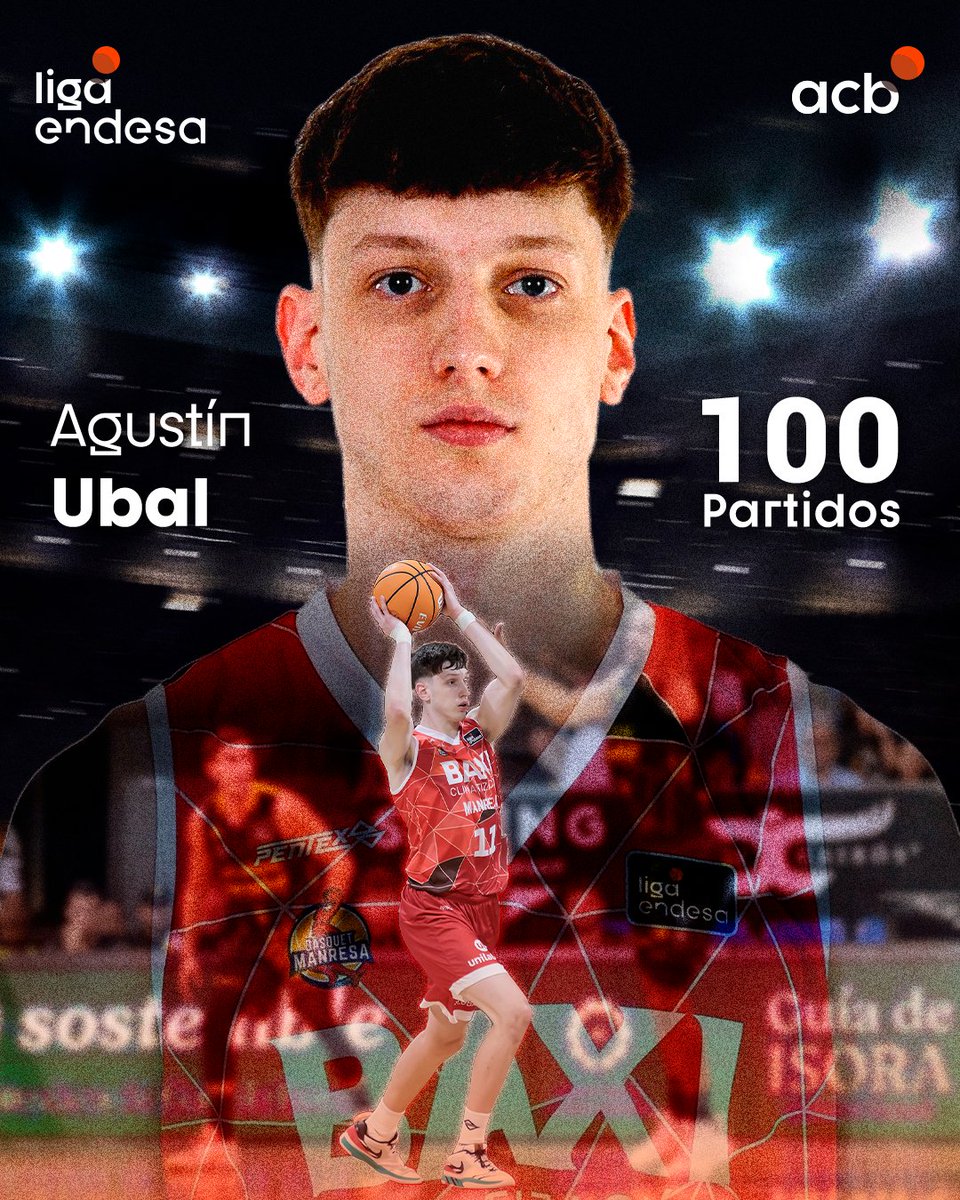 ¿Hay mejor forma de celebrar tus 1⃣0⃣0⃣ partidos en la #LigaEndesa que con una victoria en tu nueva casa? ✨

Una noche redonda para Agustín Ubal ❤️

¡Enhorabuena, <a href="/agus_ubal/">Agustín Ubal</a>! ¡A por muchos más! 👏

| <a href="/BasquetManresa/">BAXI Manresa</a>