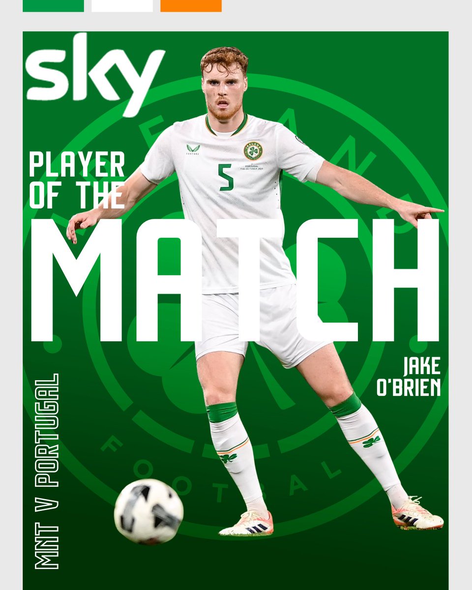 IrelandFootball's tweet image. Your @SkyIreland Player of the Match...  Jake O'Brien
Jake and every single Irish player out there put in a phenomenal effort tonight.