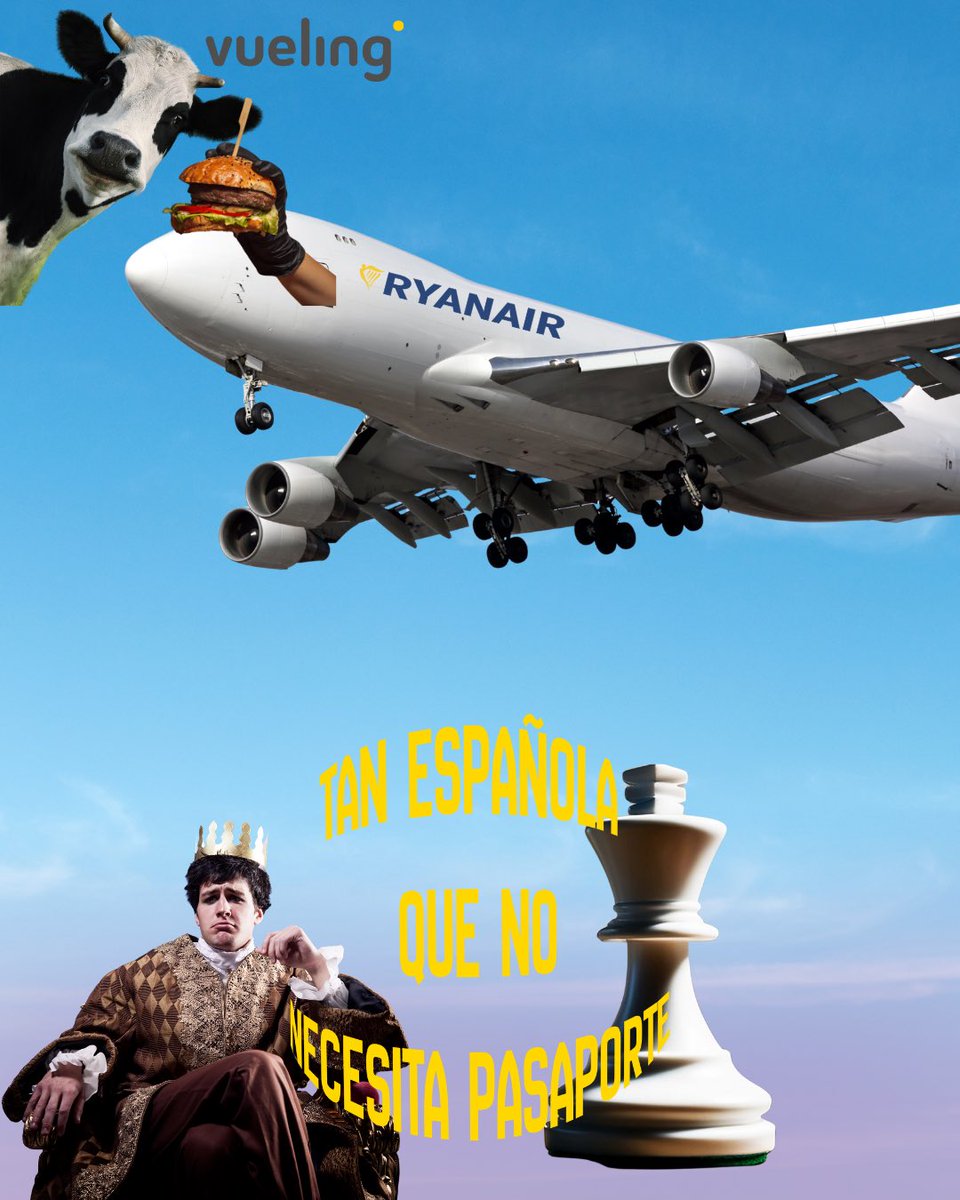 Piinxaa15's tweet photo. Aquí tenéis vuestros memes del día @Ryanair_ES 

Os doy dos versiones:
La primera para que os metáis con @vueling 

Y la segunda por si os demandan para que por lo menos podáis aprovecharla jeje.

Si me queréis contratar que sepáis que no quiero y me voy a ir a la competencia. https://t.co/Oo4JKYELWI