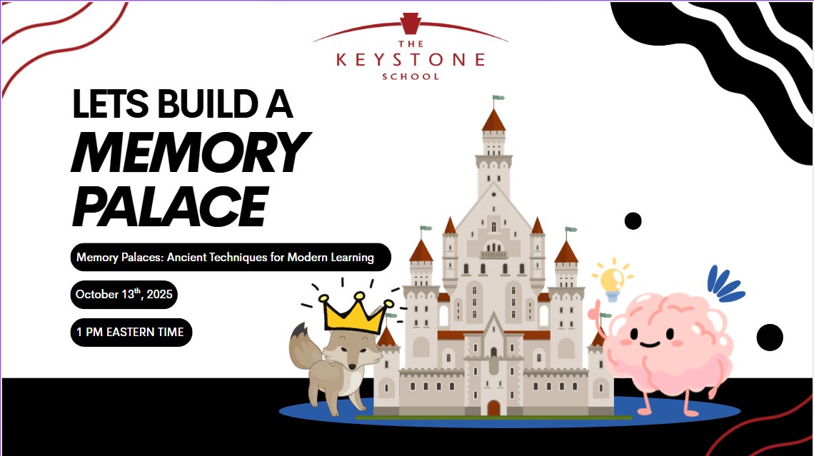 learnatkeystone's tweet image. Ever feel like your brain needs an upgrade? 🤯Get ready for Train Your Brain Day!
Join us for Train Your Brain Day!
🗓️ Monday, October 13th, 2025
⏰ 1 PM EST
🔗 bit.ly/42A8Quy
#TrainYourBrain #MemoryPalace #StudySmarter #StudentLife #LearningHacks #AcademicSuccess
