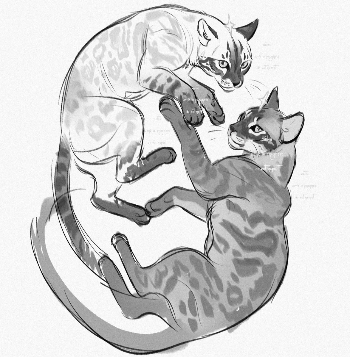 xiintoii's tweet image. Extremely quick sketch of my babies for a little piece with them both! First time I’ve drawn them