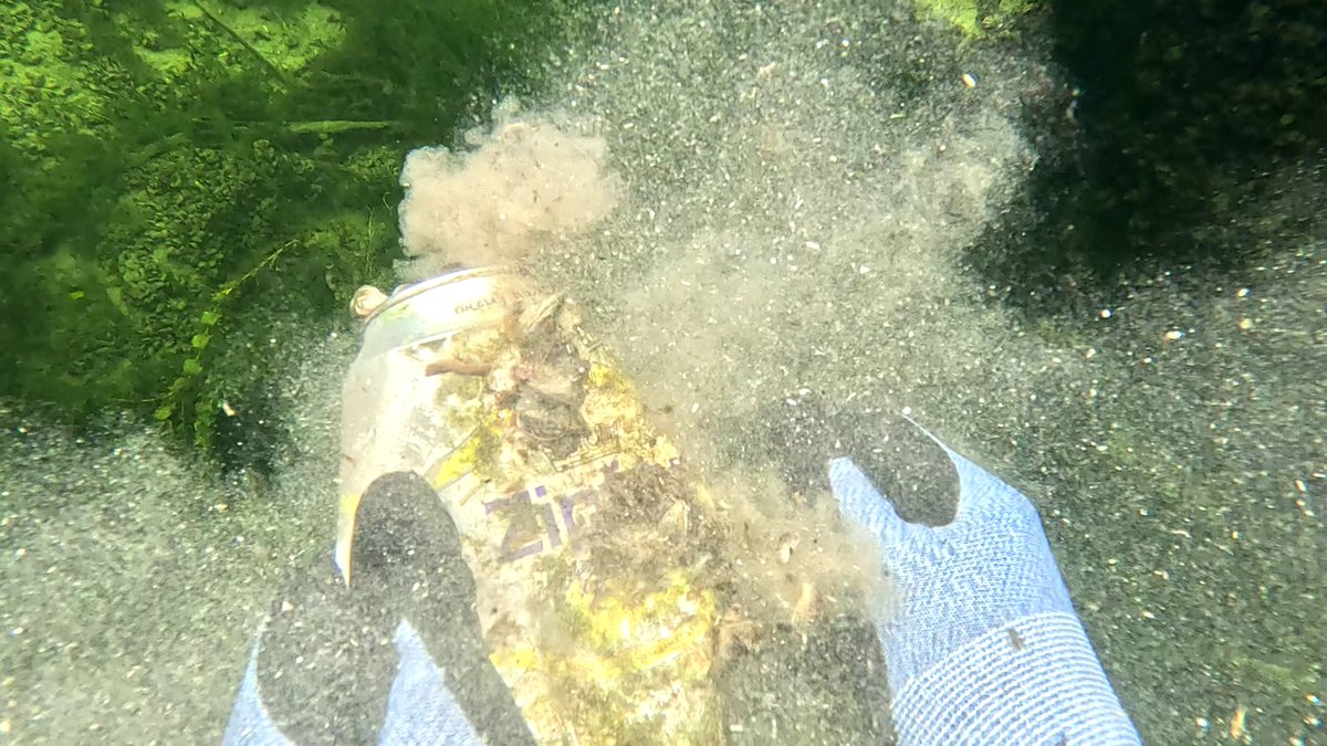 MilHiVisualized's tweet image. Operation Ice Perch was a success.
Only 1-2 perch, 1 pike, a lot of cray fish. Due to head mount the only good shots so far are from the trash I picked up.
I think that bottle is out of production for decades.