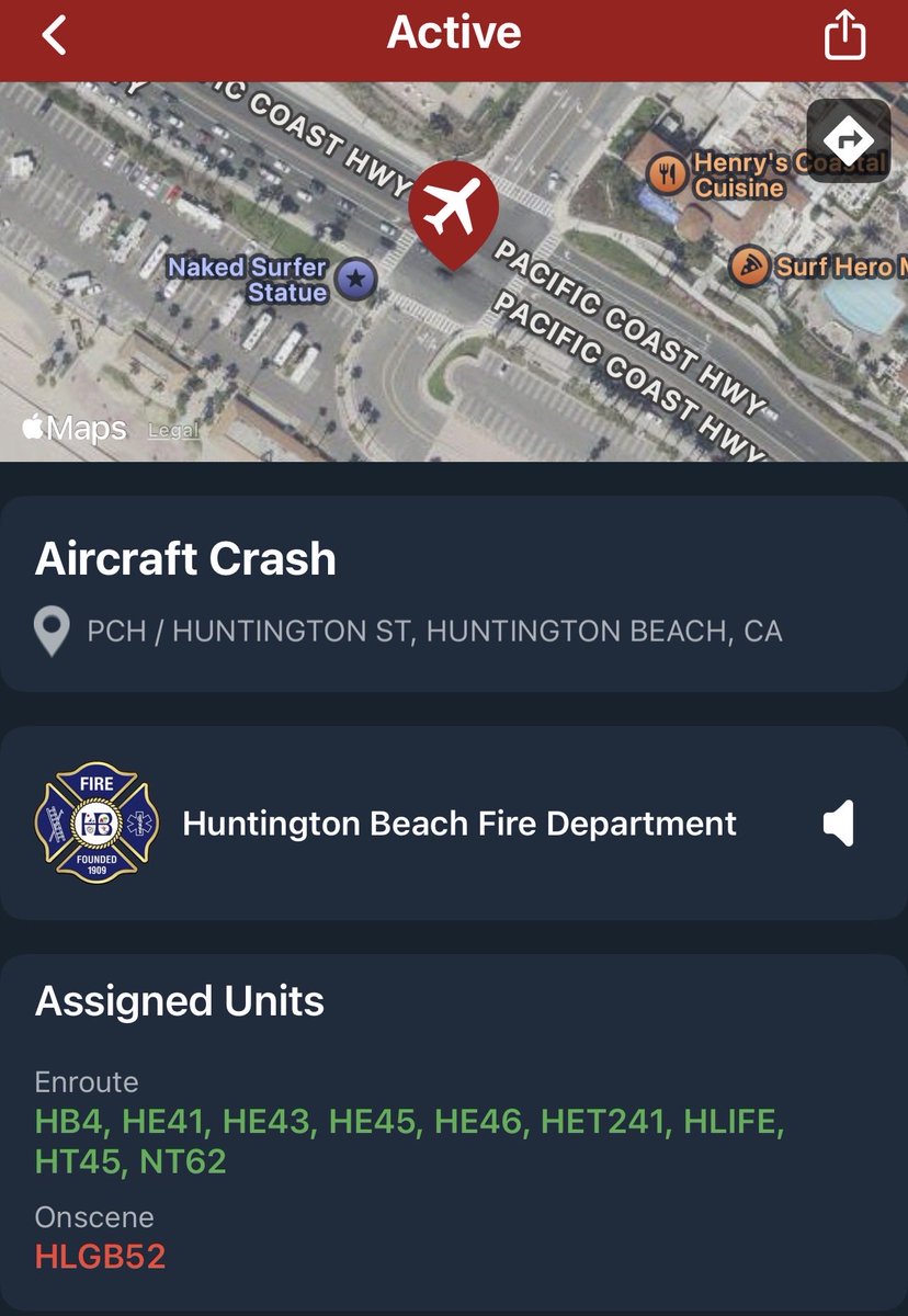 OC_Scanner's tweet image. BREAKING 🚨🚨 

#HuntingtonBeach / #California 

@HBFD_PIO units are on scene of a helicopter crash at the Cars and Copters event at Huntington Beach. 1 helicopter is wedged in some trees against the Hyatt Hotel. Injuries are unknown at this time. 

Follower submitted photo