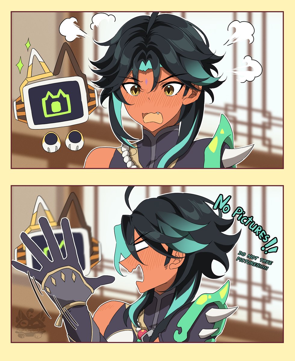 FlufflyMacaron's tweet image. 💚💛
I just want an excuse to draw Aether in cute clothing ehe...
#XiaoAether