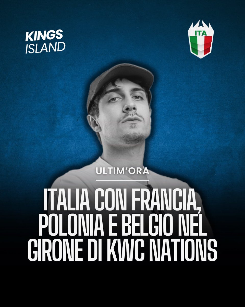 KL_Island's tweet photo. 🚨 ULTIM’ORA 🚨

🇮🇹 Sorteggio tutt’altro che negativo per l’Italia, inserita nel gruppo C della #KWCN con Francia, Polonia e Belgio.

#kingsleague #kingsleagueisland https://t.co/2zu9sd4Kn8
