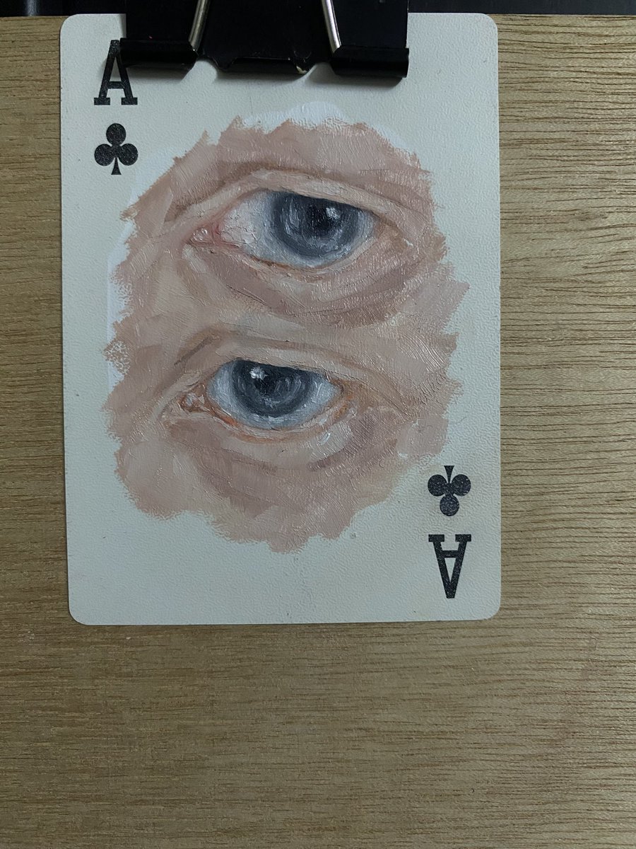 h_a2204's tweet image. Oil on card ♣️
#oilpainting #sketches #painting