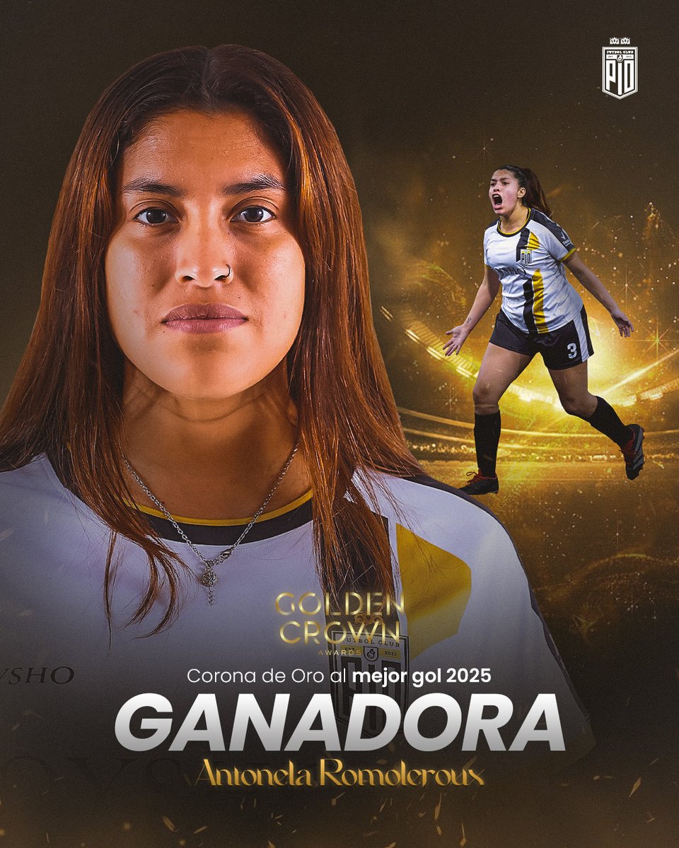 🤩 Antonela Romoleroux, GANADORA del premio al Mejor Gol 2025. 

👏 ¡Muchas felicidades! 🐐