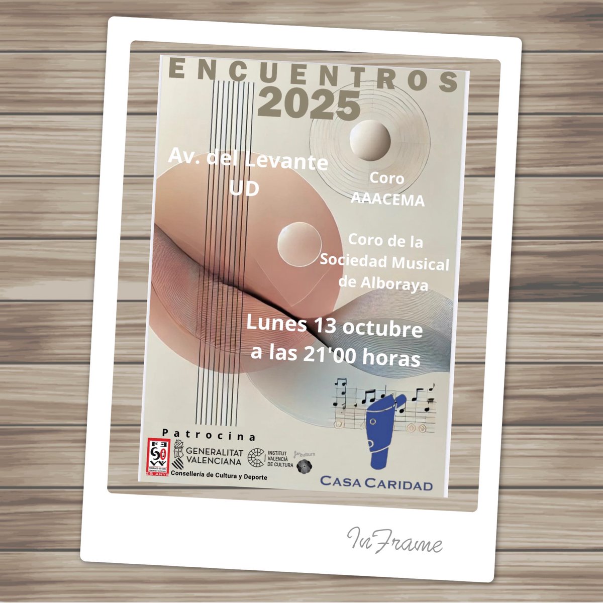 Si el tiempo lo permite el lunes 13 de octubre en <a href="/CasaCaridadOng/">Casa Caridad</a> de Benicalap disfrutaremos de las canciones de dos coros Coro de la sociedad musical de Alboraya <a href="/SMAlboraya/">SMAlboraya</a>  y el <a href="/coroAAACEMA/">coro AAACEMA</a> Patrocinado por #fecocova <a href="/GVAivc/">Institut Valencià de Cultura - GVA</a> porque #cantarmolabe