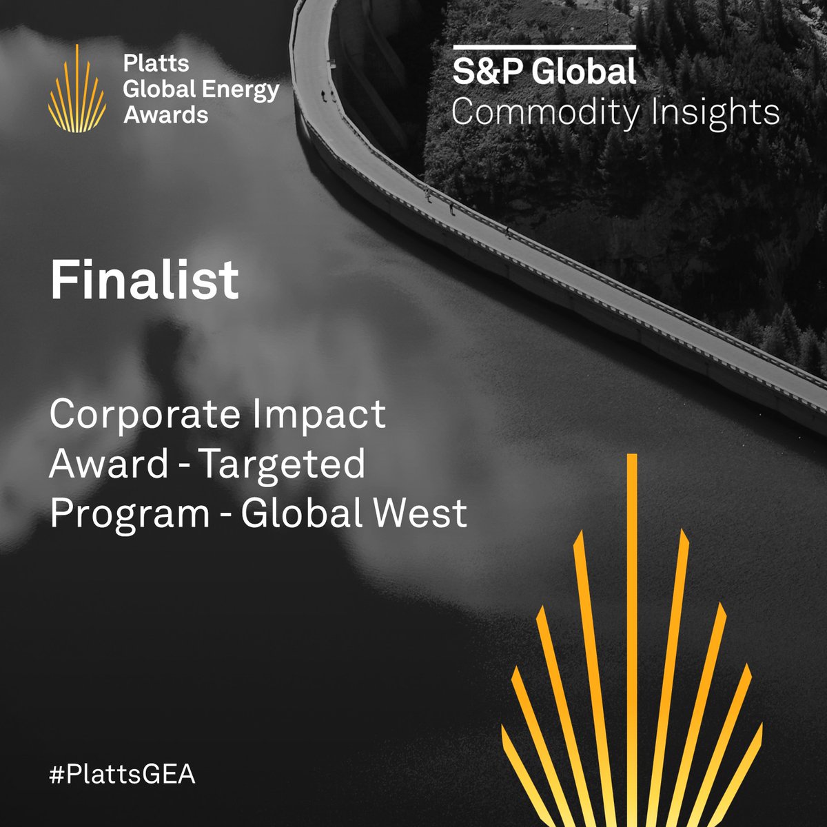 SPGCIEnergy's tweet image. The finalists for the Corporate Impact Award - Targeted Program - Global West are

@AESElSalvador 
@BWXT 
@cpflenergia
@DukeEnergy 
@GrupoEnergiaBog 
@SuburbanPropane 

Congratulations to all and see you at #PlattsGEA on December 11!