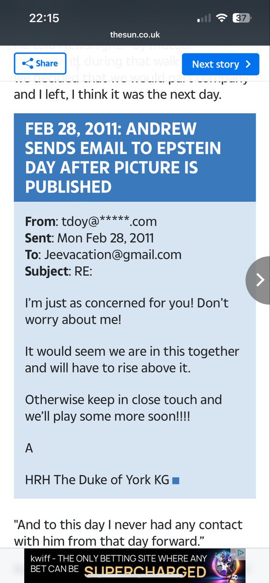vickster51's tweet image. I am loathe to RT a tabloid article but this needs to be seen far and wide - this is the email, sent 3 months after he said he cut off all contact - that last line is so disgusting.