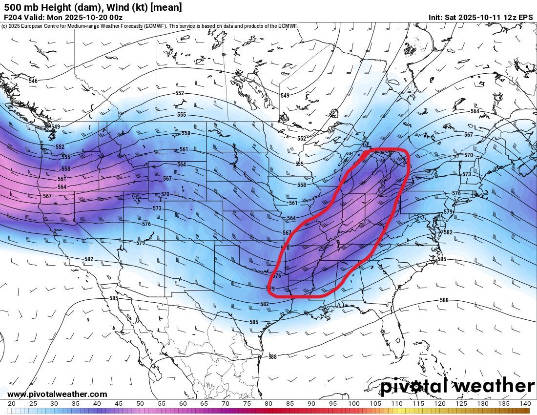 Kentucky_WX's tweet image. GFS and EURO ensembles showing the possibility for a pattern shift and an amplified trough as we head into the end of October. Looking for severe weather season to ramp up near the end of the month. #KYwx