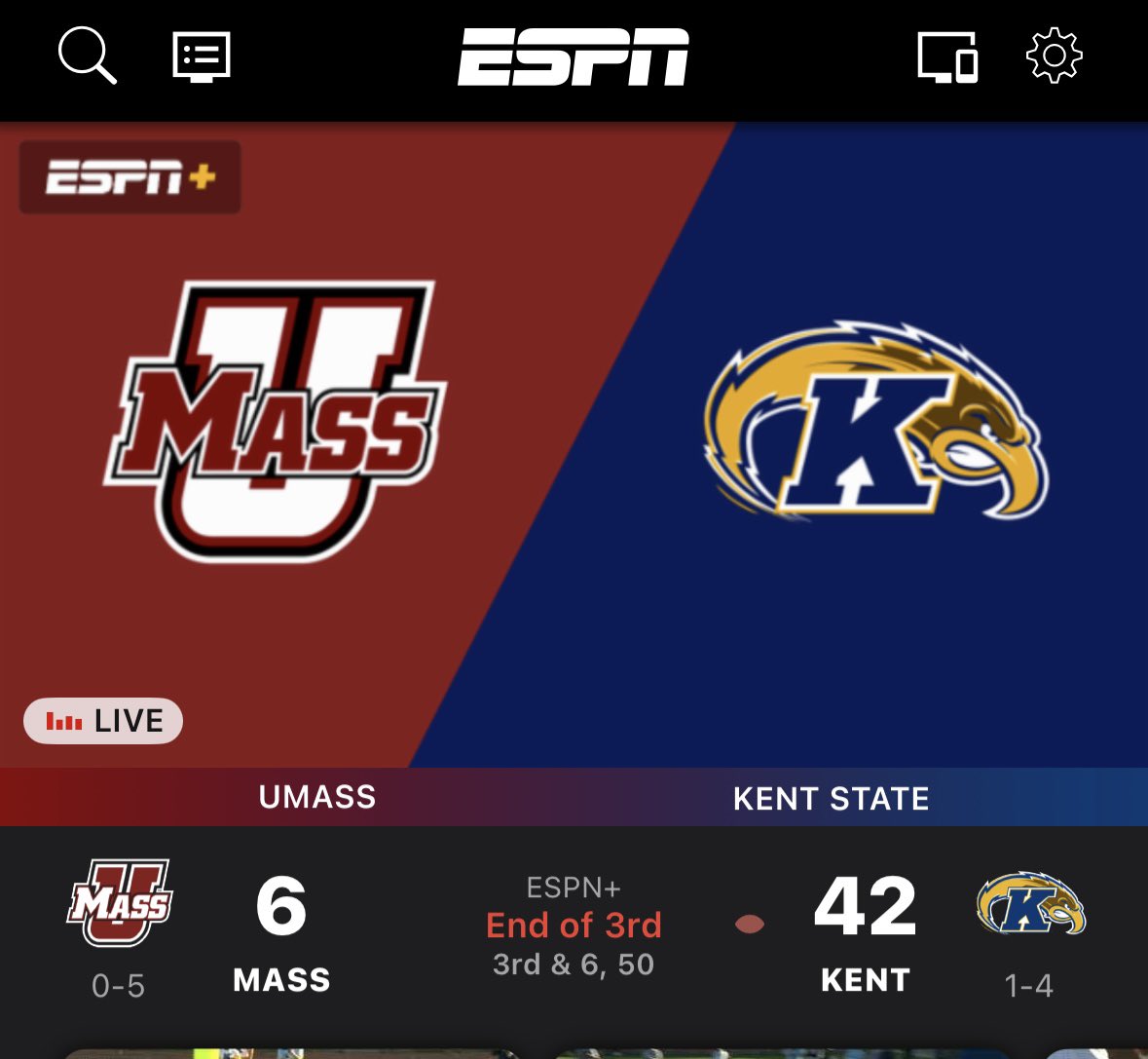Yeah, I’m ok with just doubling down on basketball and hockey, rip the bandaid off. Let’s be a UConn.

…wait, you’re telling me UConn is 4-2 and just hung a 50 burger?