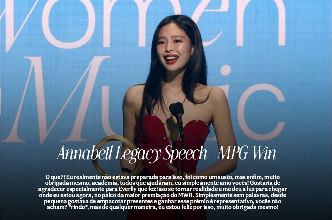 🚨 Confira na íntegra o discurso de Annabell ao vencer a categoria “Melhor Pacote de Gravação” com o “Hidden Valley” no #LegacyAwardsMWR.