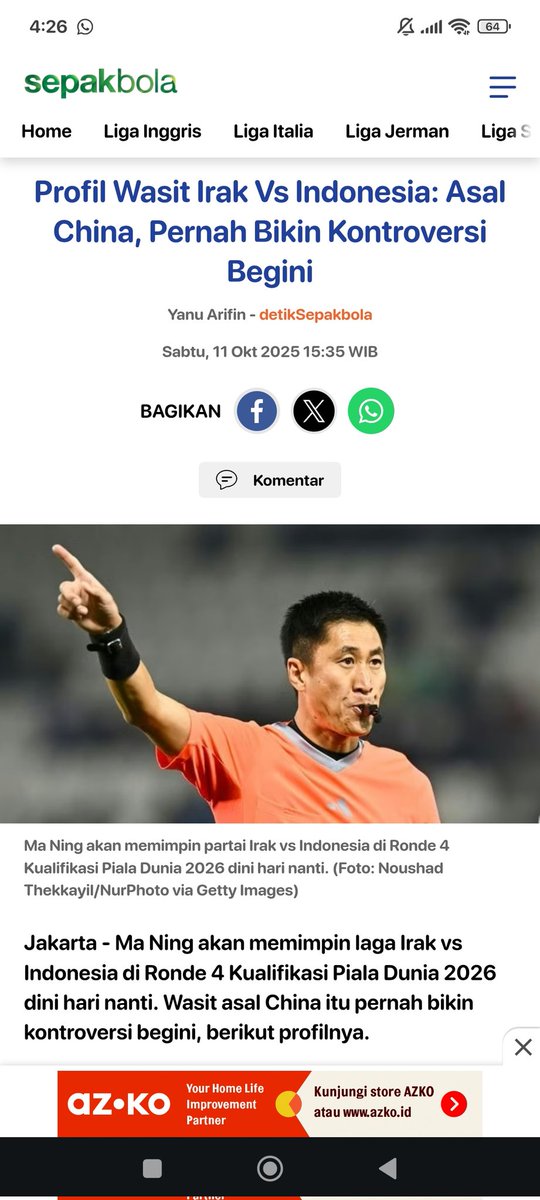 tebelams's tweet photo. Oalah pantesan aja gak dikasih kartu, wasitnya ternyata yang kasih 3 penalti ke Qatar di Final Piala Asia 2024. Ma ning wasit kontroversial. Gak heran sih 😌

#TimnasDay https://t.co/jFBMPsR5TA