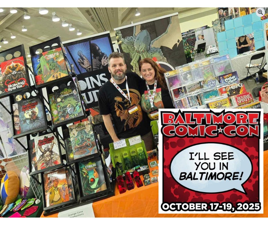 Baltimore Comic-Con next weekend! 🎉
Heather &amp; I will be there Fri/Sat!
📍Signing Sat 10–11AM @ Booth #1812
We’re packing light for the RINGOs 🏆 — DM if you want us to bring books to sign!