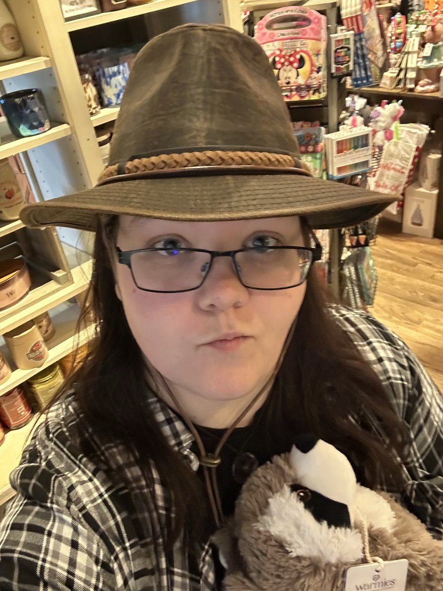 Inkless_Quills's tweet photo. Weekend with the bestie because we’re both 1 minor inconvenience away from a 2 for 1 grippy-sock vacation.
So far we’ve spent too much time and money in Cracker Barrel and a book store (she wouldn’t let me buy the hat 😢) but we both agree this was much needed time together 💜 https://t.co/MH2DmYbL4K