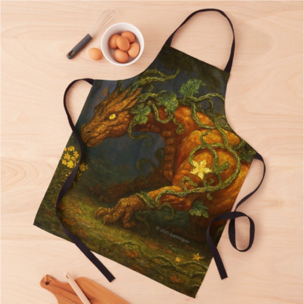 joammiyon's tweet image. Doing any cooking for Halloween? 
I’ve got the perfect apron for you. Pumpkin dragon is now available at my redbubble shop.
#redbubble #SmallBusinesses