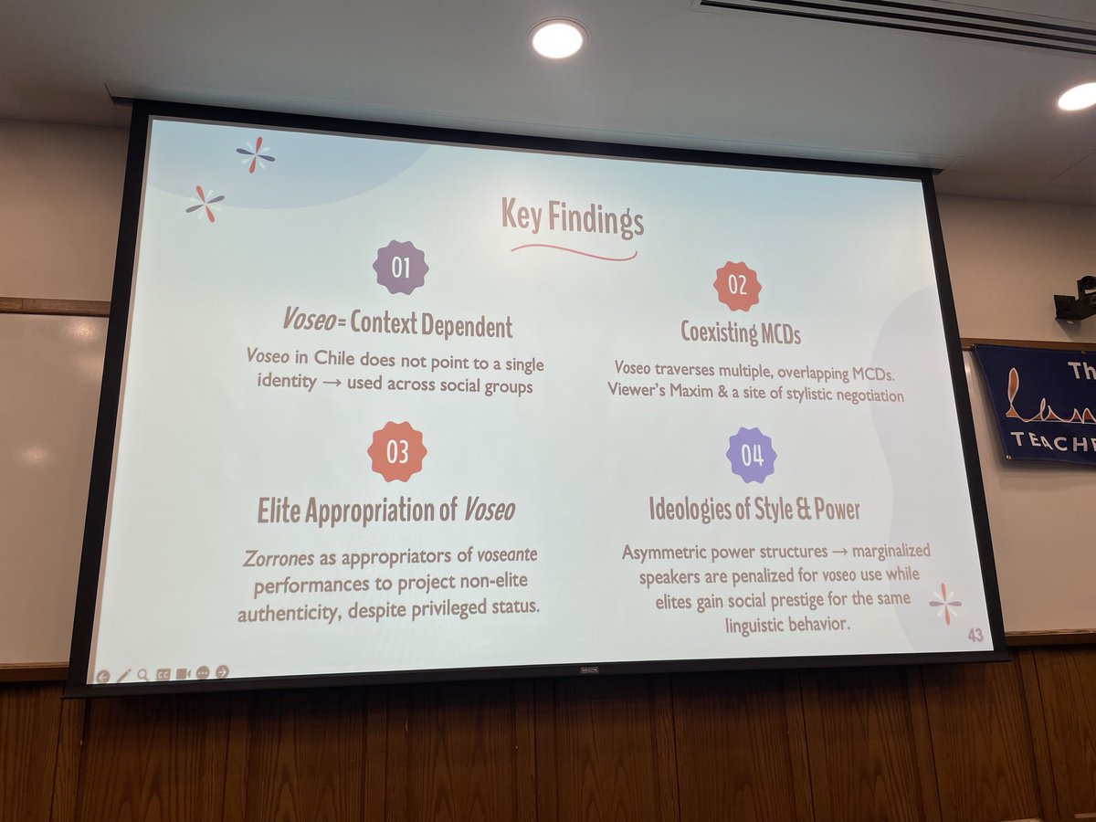 lansi_tc's tweet image. changing use of ‘voseo’ in chilean spanish #lansi2025 talk by Abby Killian