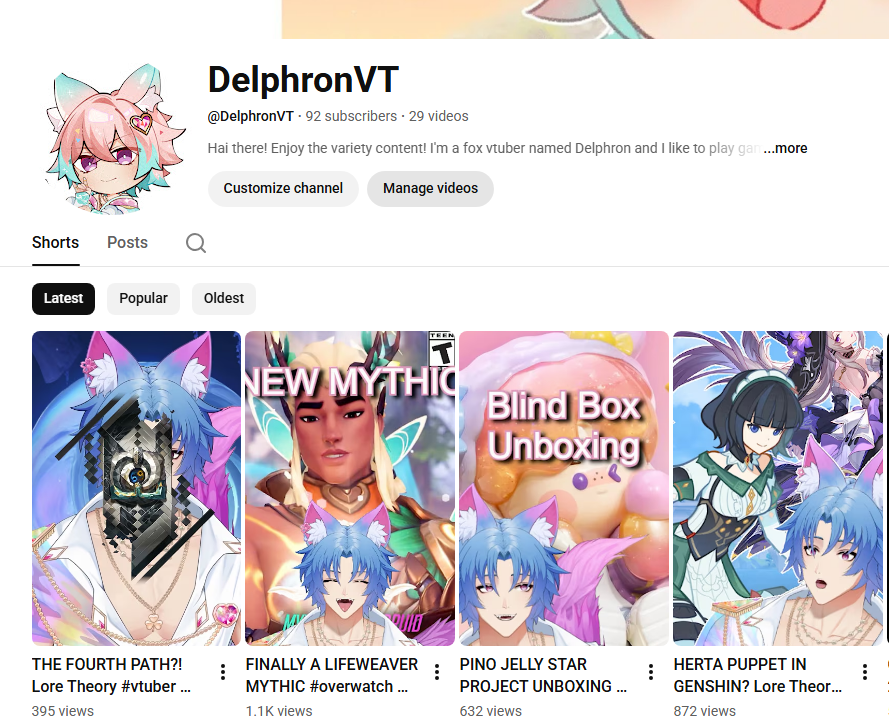 Delphron's tweet image. Almost 100 subscribers on the new shorts channel! Kind of exciting to see this growth already. Thank you ♥️