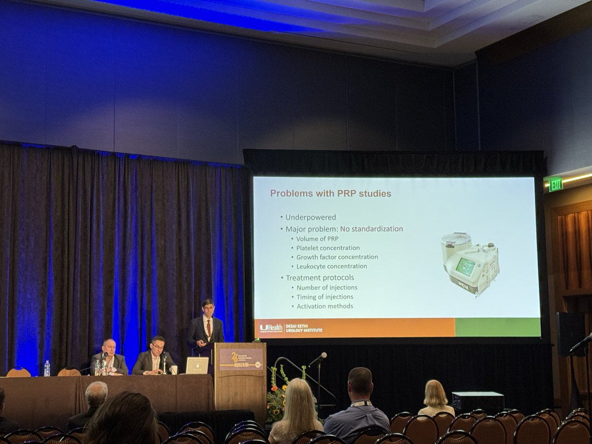At #SMSNA25, Dr. Masterson delivered an insightful talk on “The Future of Regenerative Therapies for Male Sexual Dysfunction.”

🧬 Stem cells: building block &amp; paracrine theories for ED repair
💉 PRP: promising but limited

<a href="/DrTomMasterson/">Thomas A Masterson MD</a>