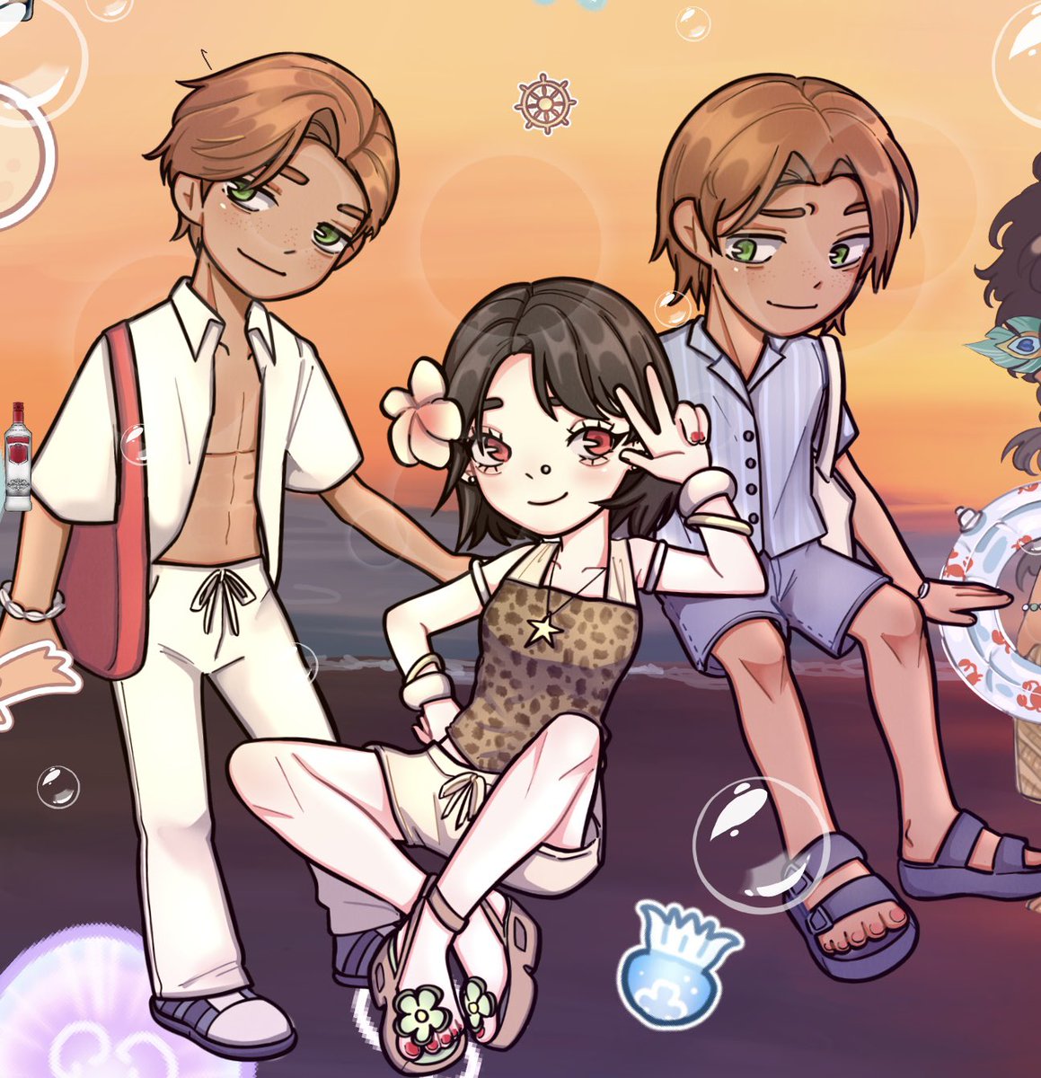 It’s truly an honor to be a part of this event. Big thanks to Nia for organizing everything and to Cole for the beautiful background💙

Here’s Tara and my (now revived) Slytherin girl who has been sealed away for so long 💚her name is Saminta (Beside her are Nia’s James and Liam)