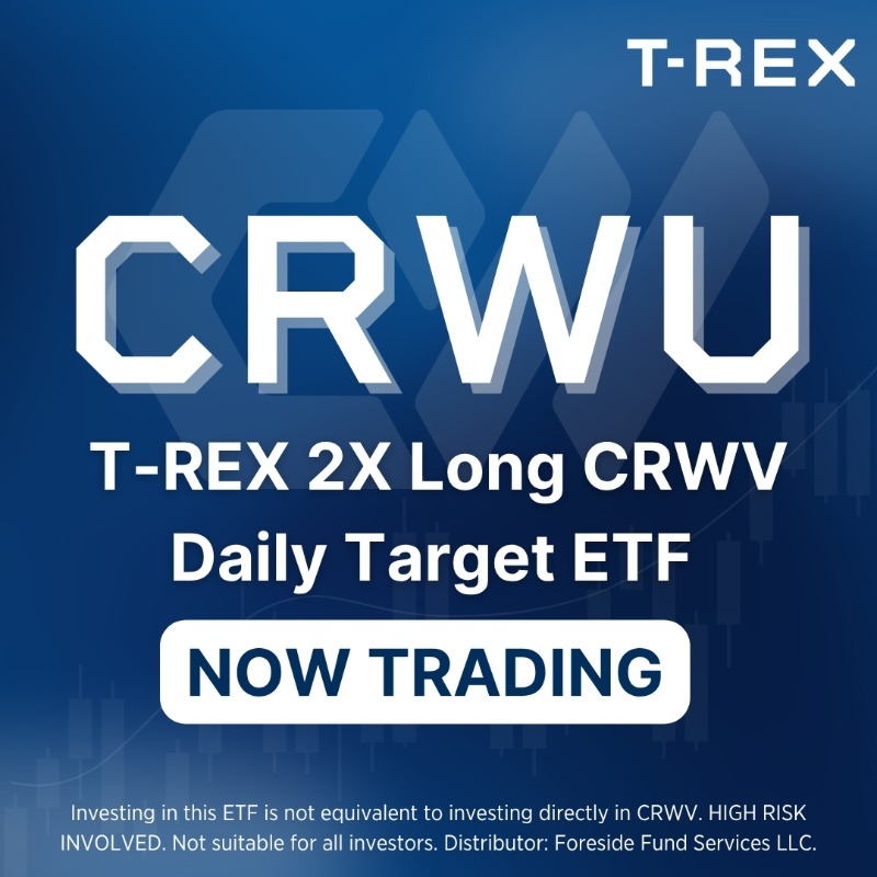 REXShares's tweet photo. Seek to maximize your trading strategy with the T-REX 2X Long CRWV Daily Target ETF.