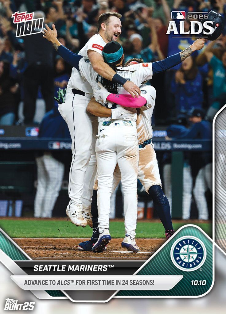 ToppsBUNT's tweet image. 🔱 TOPPS NOW: The Mariners punch their ticket to the ALCS! #Postseason #SeizeTheMoment #RepDetroit
📰 More: buff.ly/YThUTOA