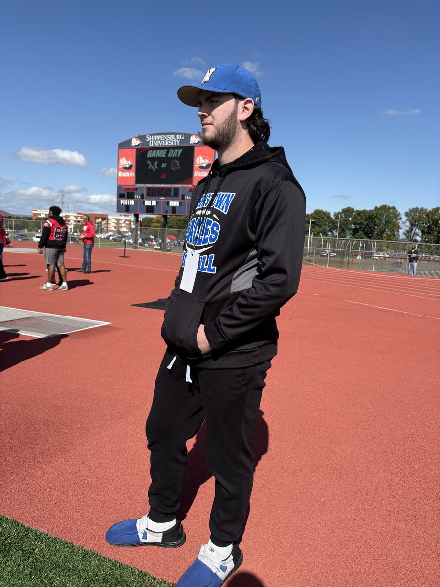 Thank you for the visit today. It was great meeting you and the team. And it was an awesome win!

<a href="/CoachMACshipU/">Mark Maciejewski</a> <a href="/Coach_Brandes/">Evan Brandes</a> <a href="/Coach_Long12/">Brayden Long</a> 
<a href="/ShipFootball/">Shippensburg Football</a>